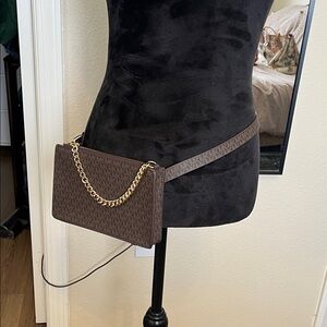 Michael Kors pull chain belt bag
